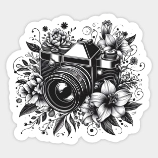 floral camera Sticker